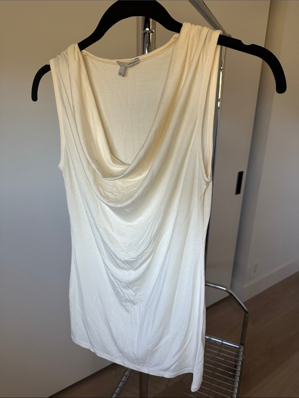 Halogen Cream Draped Cowl Neck Tank